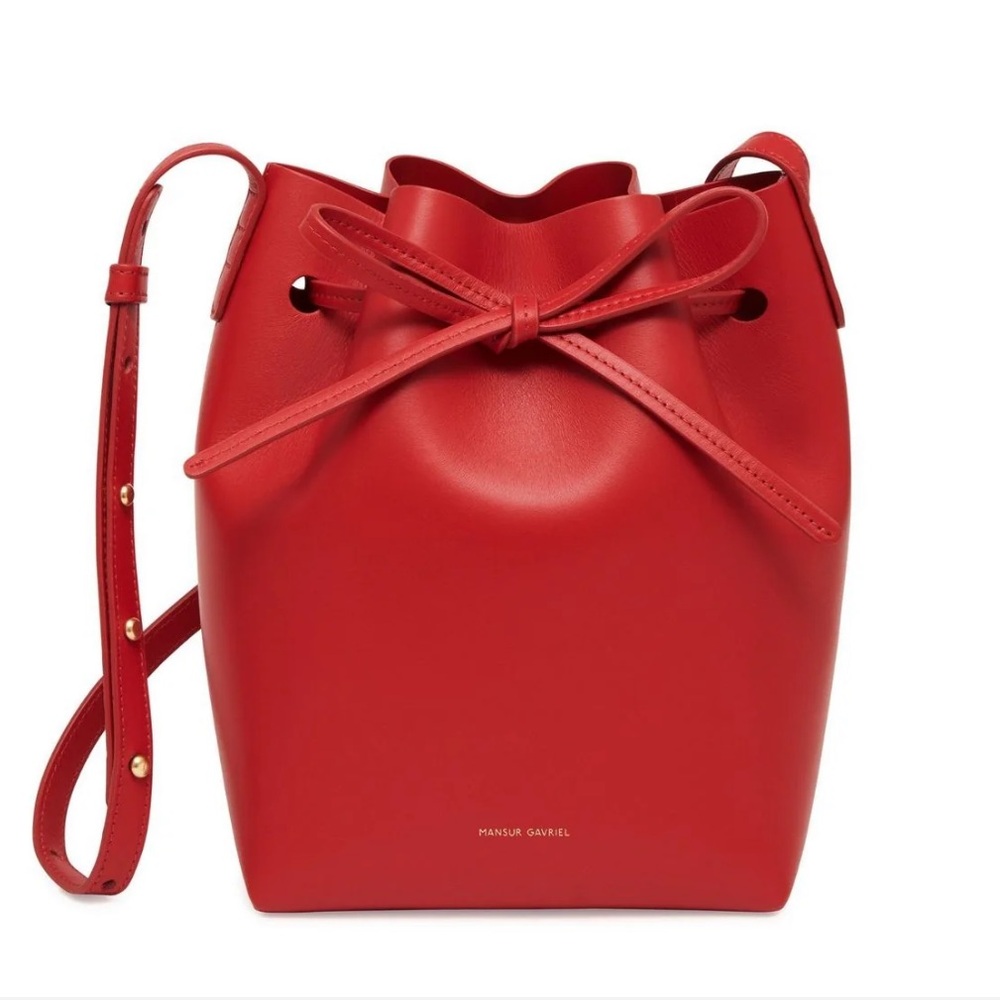 Mansur Gavriel Mini Leather Bucket Bag